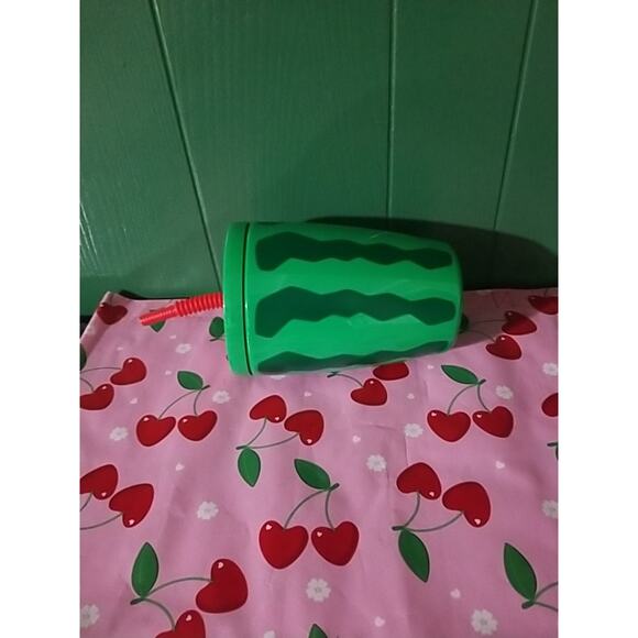 Large Watermelon Drink Tumbler W Straw Reusable Summer Theme-NEW - Picture 3 of 7